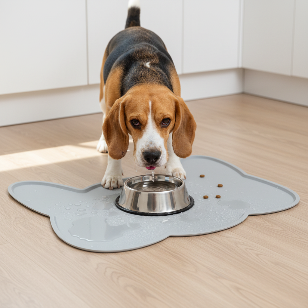 Esterilla Antideslizante de Silicona para Comedero y Bebedero