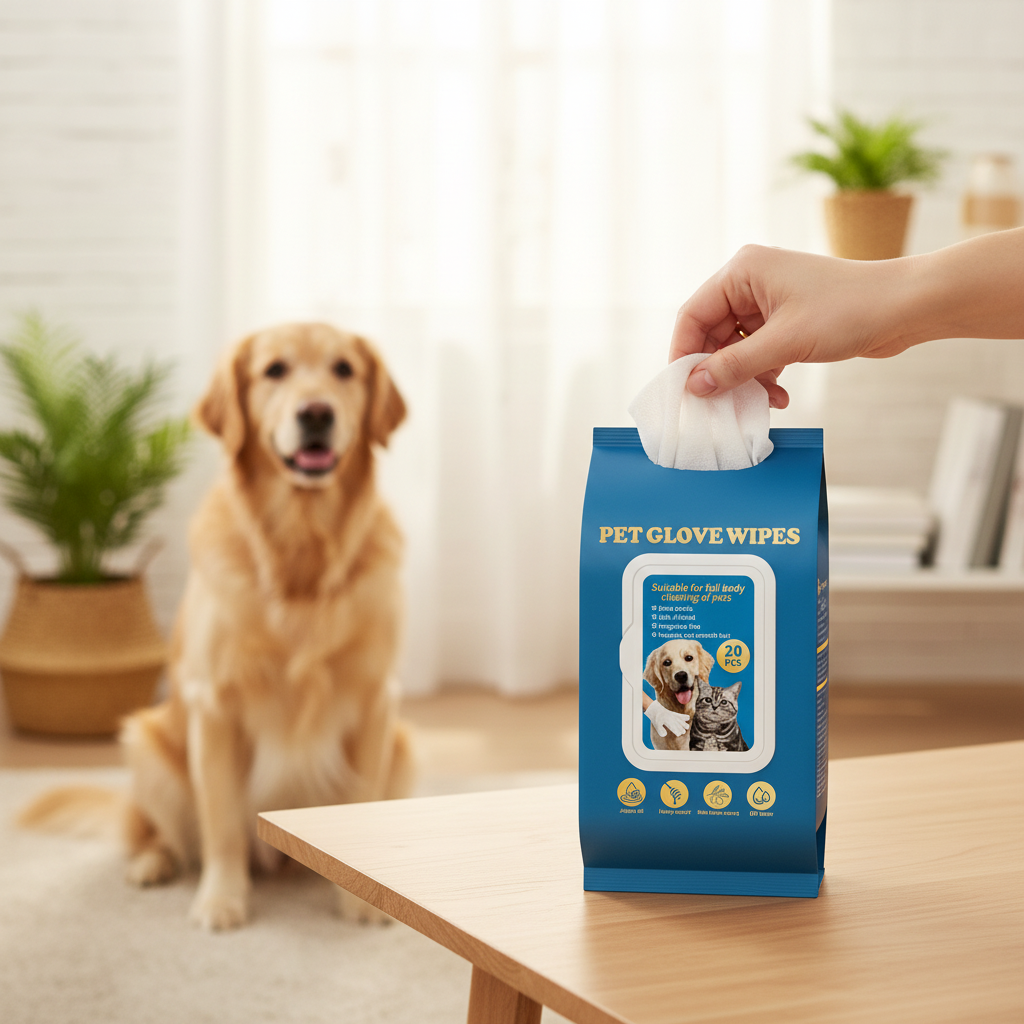 🐾🧼 Toallitas Húmedas para Perros – Limpieza Rápida, Suave y Sin Aclarado